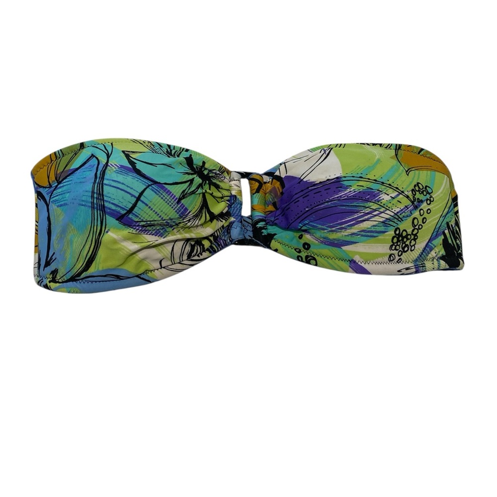 Floral Strapless Bikini Top Size 8
